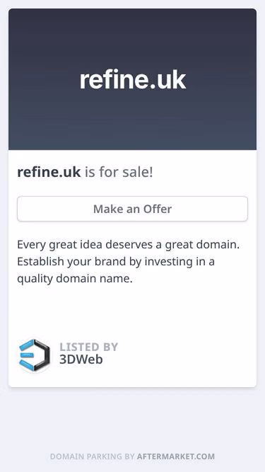 Screenshot of refine.uk