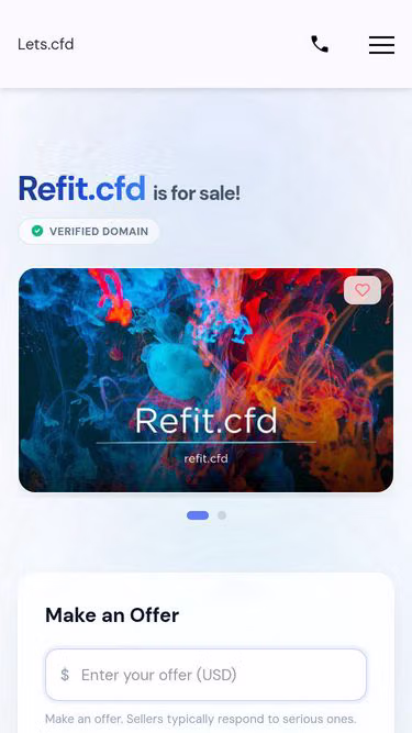 Screenshot of refit.cfd