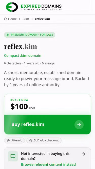 Screenshot of reflex.kim