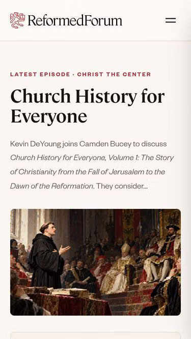 Screenshot of reformed.forum