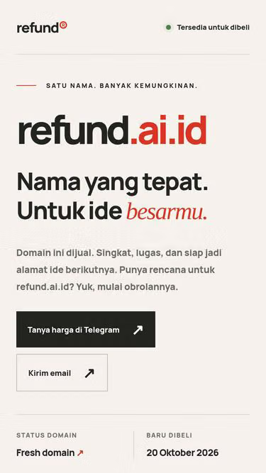 Screenshot of refund.ai.id