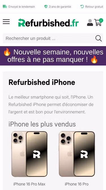 Screenshot of refurbished.fr