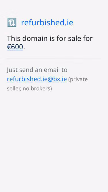 Screenshot of refurbished.ie