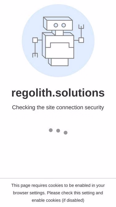 Screenshot of regolith.solutions