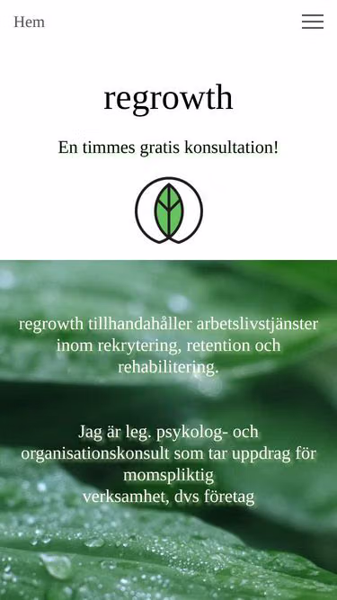Screenshot of regrowth.se