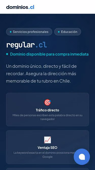 Screenshot of regular.cl