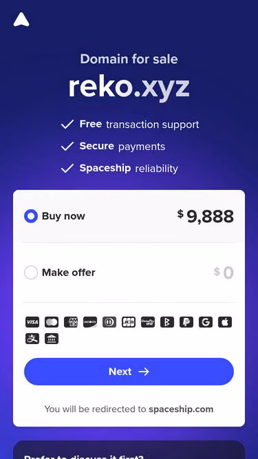 Screenshot of reko.xyz