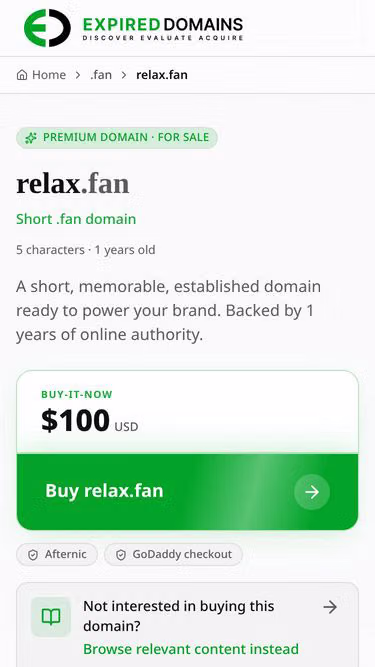 Screenshot of relax.fan