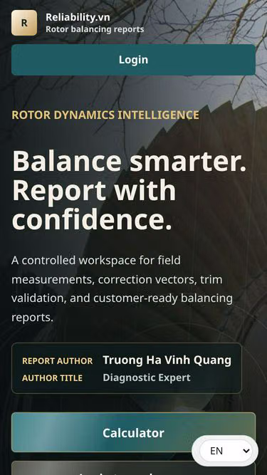 Screenshot of reliability.com.vn