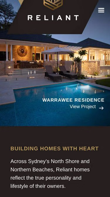 Screenshot of reliant.com.au