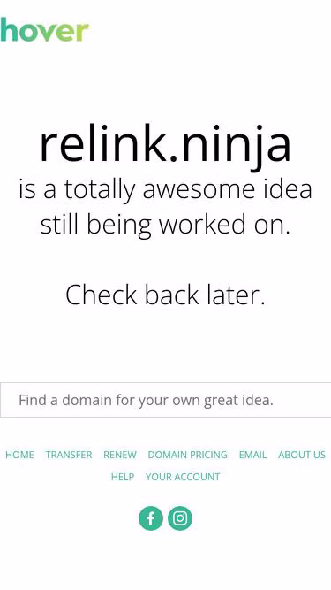 Screenshot of relink.ninja