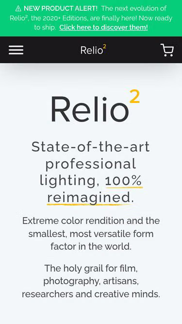 Screenshot of relio.it