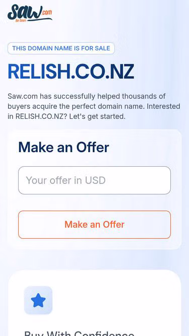 Screenshot of relish.co.nz