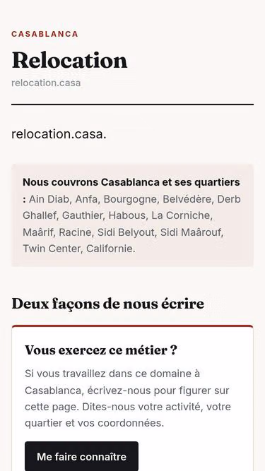 Screenshot of relocation.casa