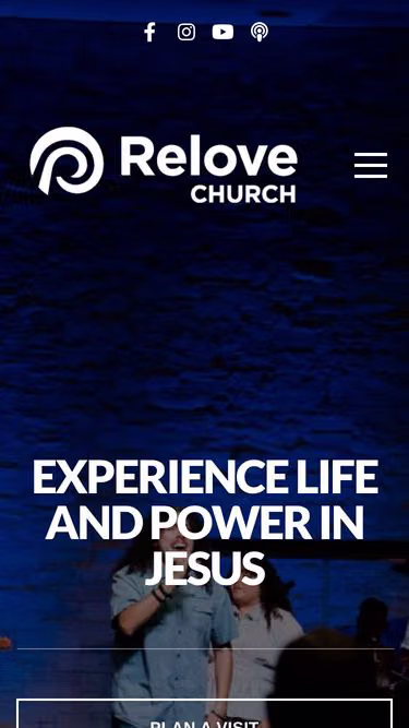 Screenshot of relove.church