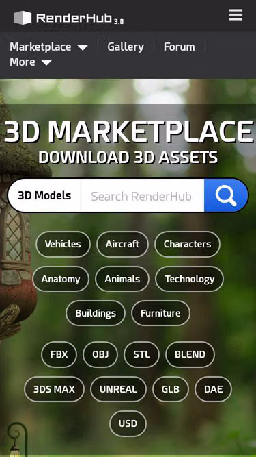 Screenshot of renderhub.com