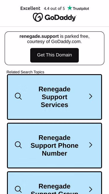 Screenshot of renegade.support