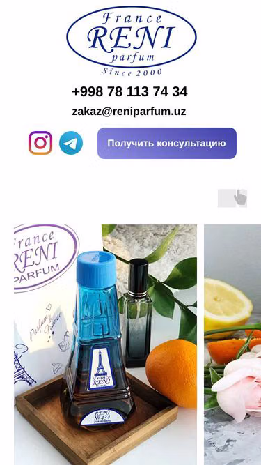 Screenshot of reni.uz