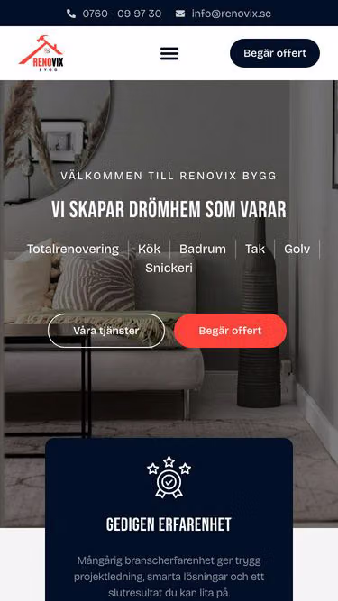 Screenshot of renovix.se