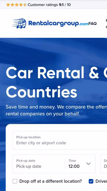 Screenshot of rentalcargroup.co.nz