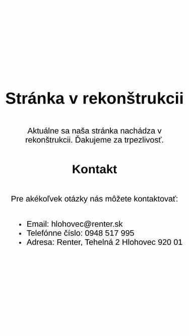 Screenshot of renter.sk