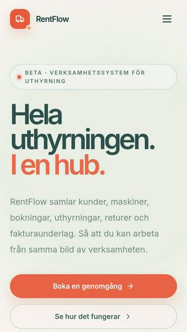 Screenshot of rentflow.nu