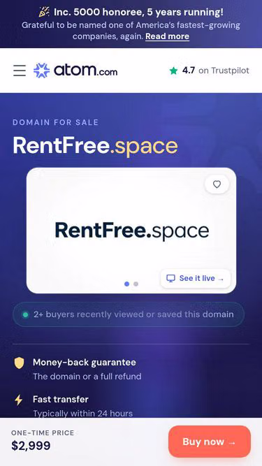 Screenshot of rentfree.space