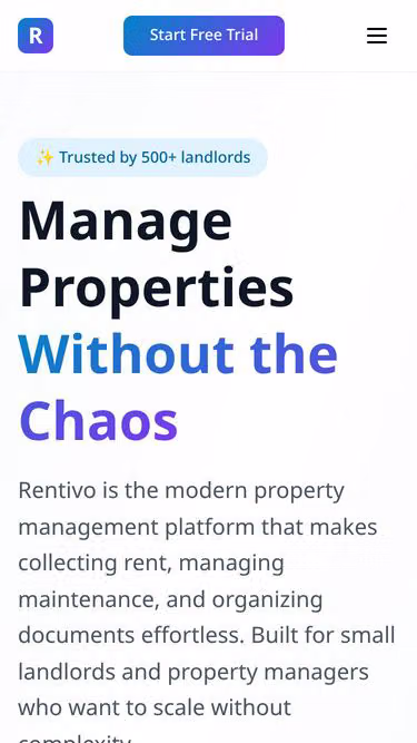 Screenshot of rentivo.io