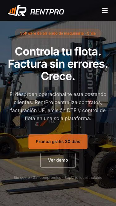 Screenshot of rentpro.cl