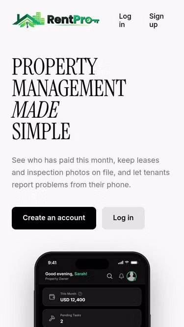 Screenshot of rentpro.dev