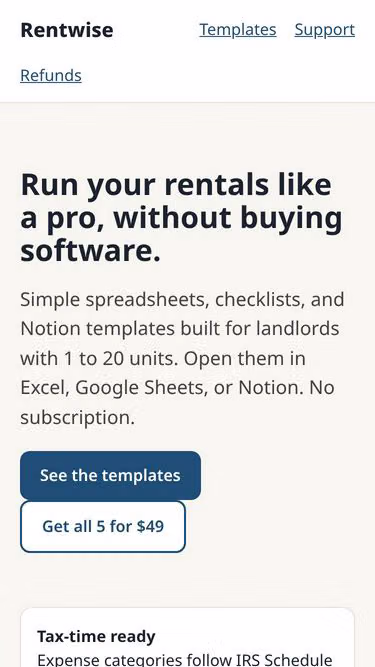 Screenshot of rentwise.work