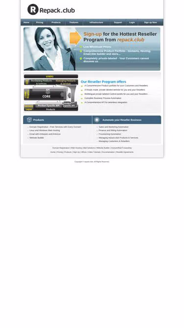 Screenshot of repack.club