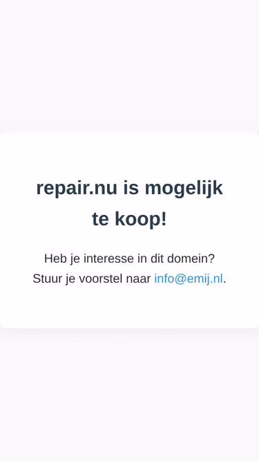 Screenshot of repair.nu