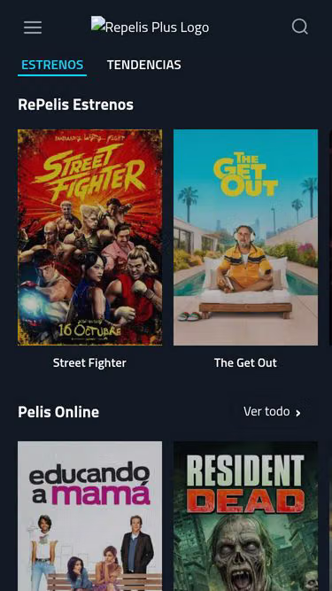 Screenshot of repelisplus.surf