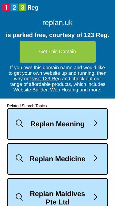 Screenshot of replan.uk