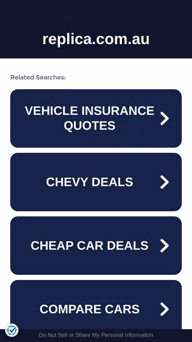 Screenshot of replica.com.au