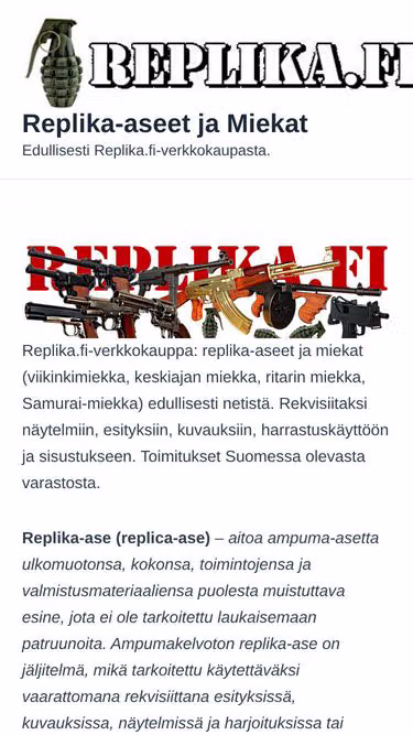 Screenshot of replika.fi