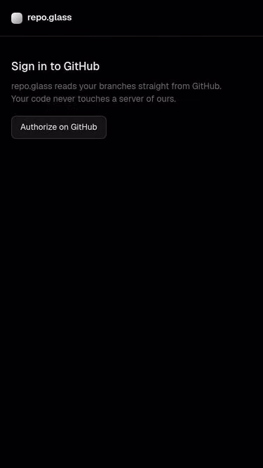 Screenshot of repo.glass