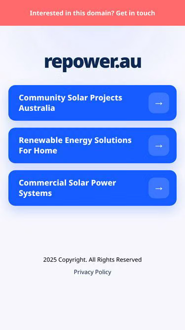 Screenshot of repower.au