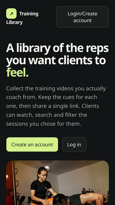 Screenshot of reps.build