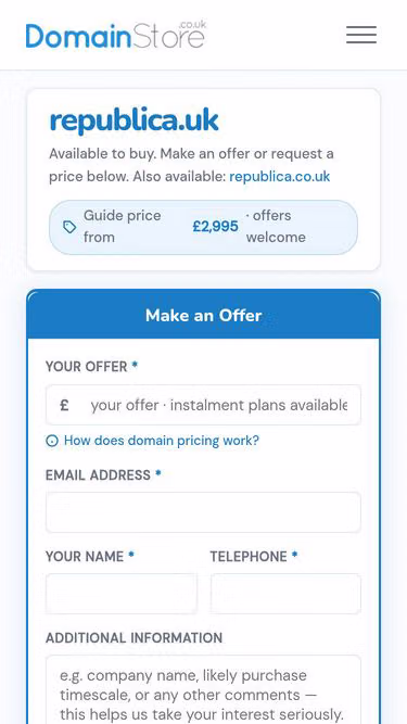 Screenshot of republica.uk