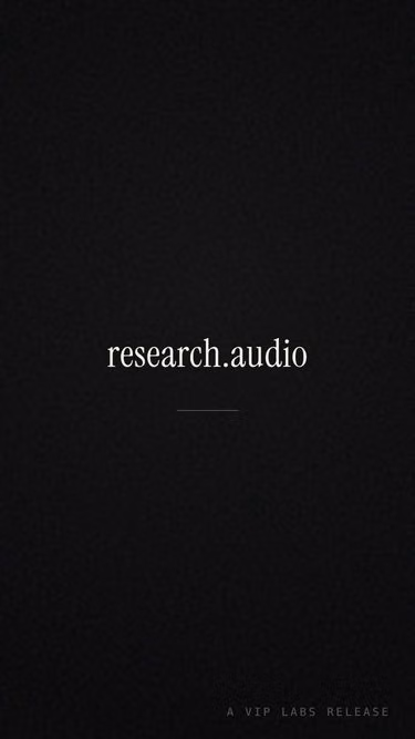 Screenshot of research.audio