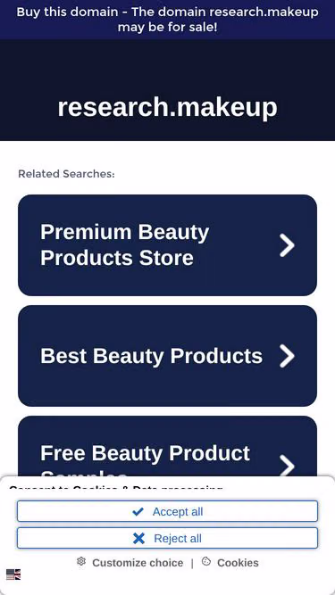 Screenshot of research.makeup