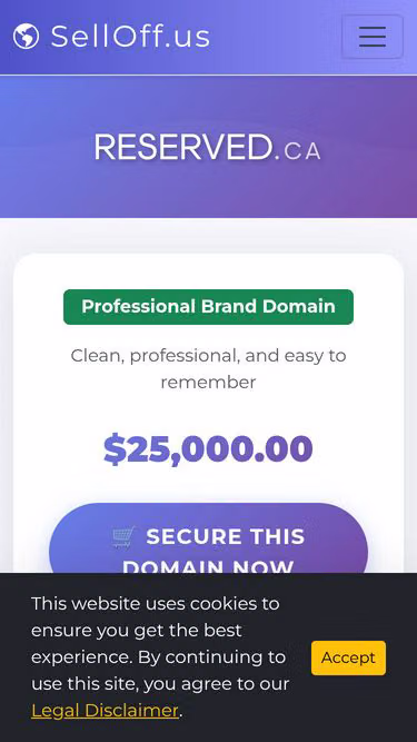 Screenshot of reserved.ca