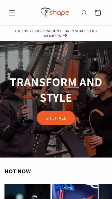 Screenshot of reshape.shop
