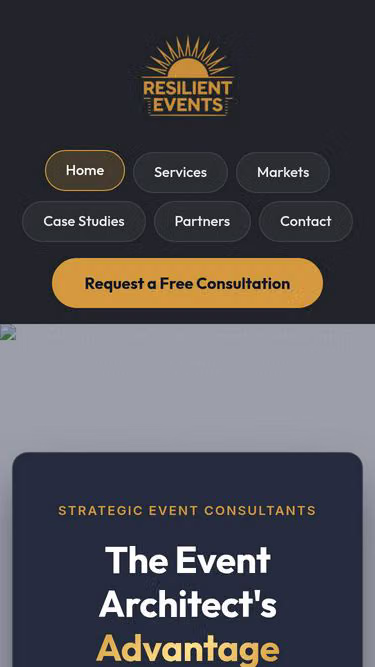 Screenshot of resilient.events