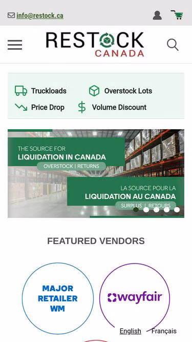 Screenshot of restock.ca