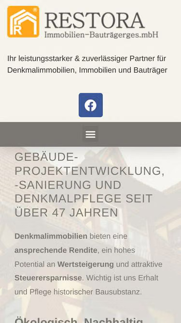 Screenshot of restora.de