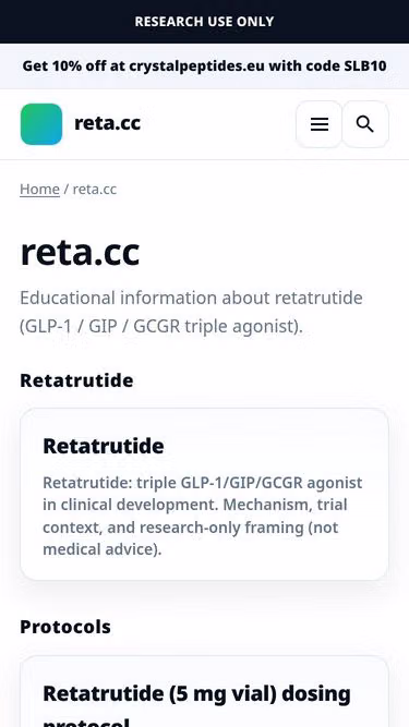 Screenshot of reta.cc