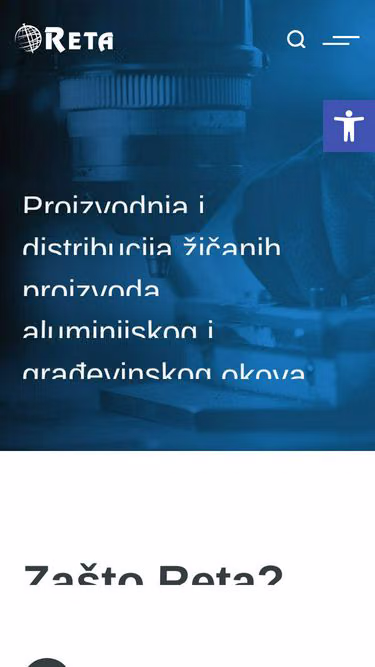 Screenshot of reta.hr